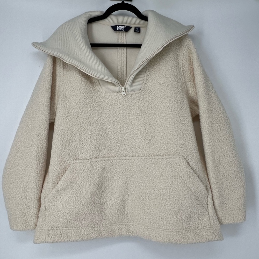 Lands'‎ End Cozy Boucle Fleece Pullover